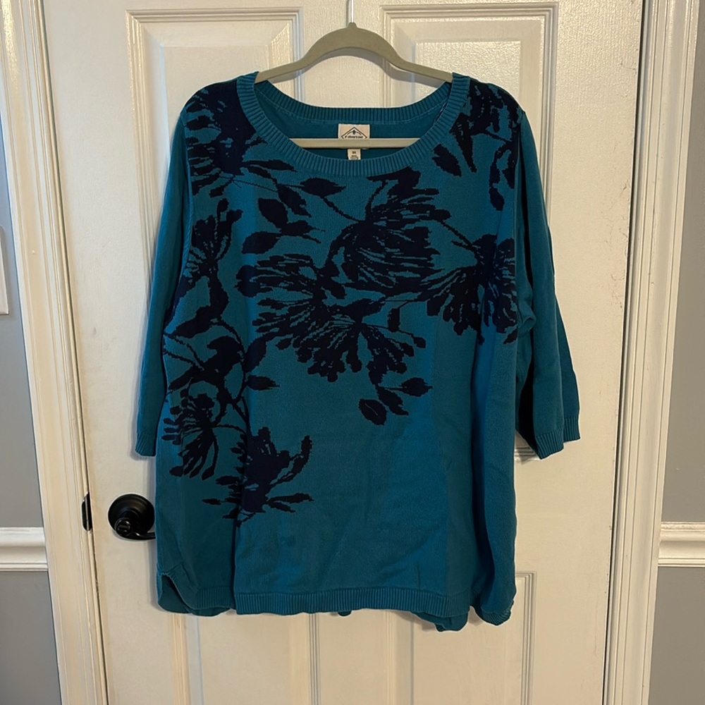 Sweater with floral print 3X